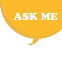 Ask me on doodle speech bubble vector