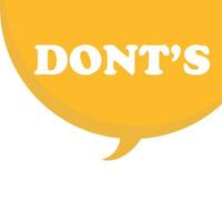 Don'ts on doodle speech bubble vector