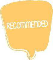 recommended sign. recommended square speech bubble. recommended vector