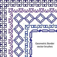 Border vector pattern brush set in seamless celtic and geometric elements