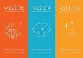 misión visión valores concepto vector