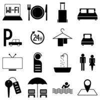 Set of Hotel Pictograms vector