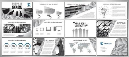 Business presentation template vector