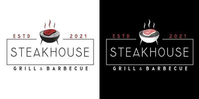 Steakhouse Barbecue Grill Sign vector