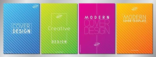 Set of Modern Book Cover Templates vector