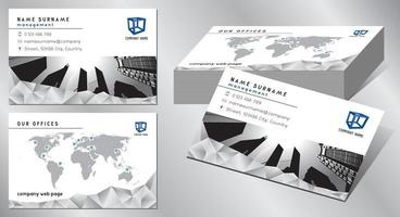 Geometrical Business Card Template vector