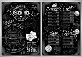 Burger Bar Menu Template vector