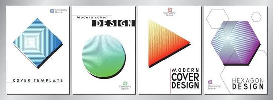 Set of Modern Book Cover Templates vector