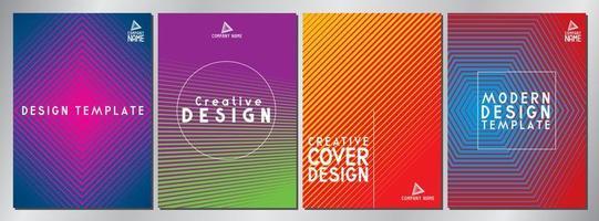 Set of Modern Book Cover Templates vector