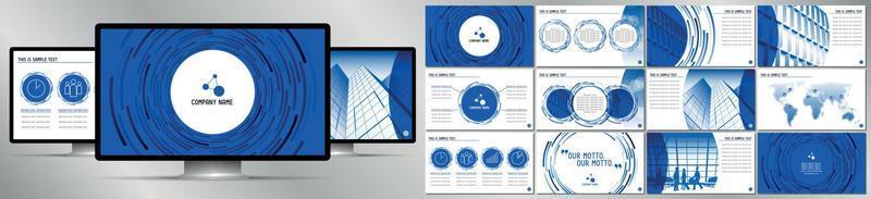 Business presentation template vector