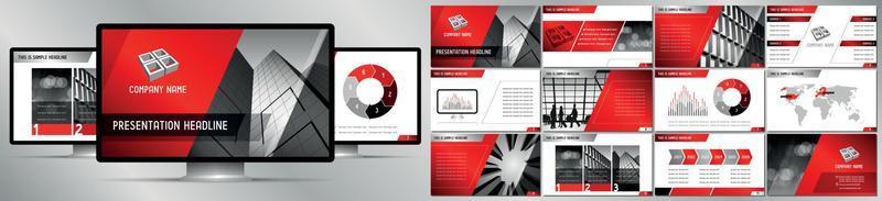 Business presentation template vector