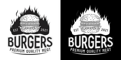 hamburguesas grill barbacoa signo vector