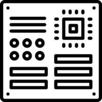 icono de línea para placa base vector