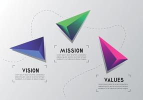 misión visión valores concepto vector