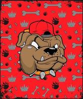 Illustration of a mean gangster dog