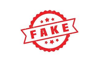 FAKE rubber stamp with grunge style on white background vector