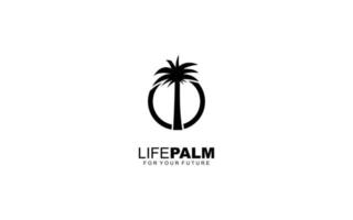 O logo PALM for identity. tree template vector illustration for your brand.