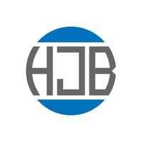 HJB letter logo design on white background. HJB creative initials circle logo concept. HJB letter design. vector