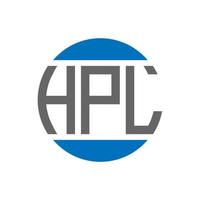 HPL letter logo design on white background. HPL creative initials circle logo concept. HPL letter design. vector