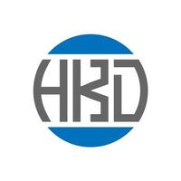 HKD letter logo design on white background. HKD creative initials circle logo concept. HKD letter design. vector