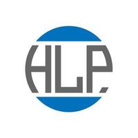 HLP letter logo design on white background. HLP creative initials circle logo concept. HLP letter design. vector