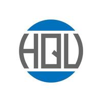 HQV letter logo design on white background. HQV creative initials circle logo concept. HQV letter design. vector