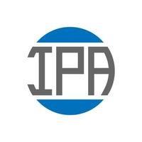 diseño de logotipo de letra ipa sobre fondo blanco. concepto de logotipo de círculo de iniciales creativas de ipa. diseño de letras ipa. vector