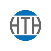 HTH letter logo design on white background. HTH creative initials circle logo concept. HTH letter design. vector