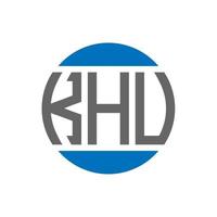 KHV letter logo design on white background. KHV creative initials circle logo concept. KHV letter design. vector