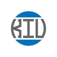 KIU letter logo design on white background. KIU creative initials circle logo concept. KIU letter design. vector