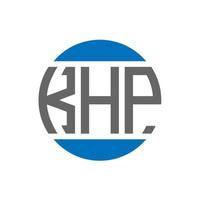 diseño de logotipo de letra khp sobre fondo blanco. Concepto de logotipo de círculo de iniciales creativas de khp. diseño de letras khp. vector