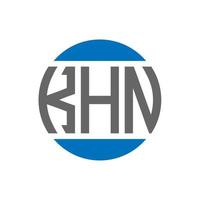 KHN letter logo design on white background. KHN creative initials circle logo concept. KHN letter design. vector