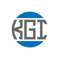 diseño de logotipo de letra kgi sobre fondo blanco. Concepto de logotipo de círculo de iniciales creativas de kgi. diseño de letras kgi. vector