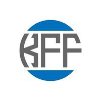 diseño de logotipo de letra kff sobre fondo blanco. concepto de logotipo de círculo de iniciales creativas kff. diseño de letras kff. vector