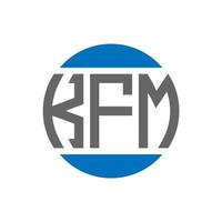 KFM letter logo design on white background. KFM creative initials circle logo concept. KFM letter design. vector