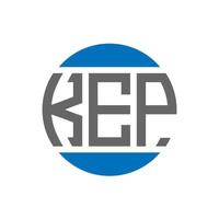 KEP letter logo design on white background. KEP creative initials circle logo concept. KEP letter design. vector