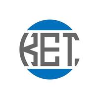 diseño de logotipo de letra ket sobre fondo blanco. concepto de logotipo de círculo de iniciales creativas de ket. diseño de letras ket. vector