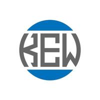 diseño de logotipo de letra kew sobre fondo blanco. concepto de logotipo de círculo de iniciales creativas de kew. diseño de letra clave. vector