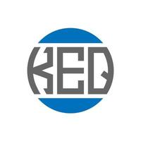 diseño de logotipo de letra keq sobre fondo blanco. concepto de logotipo de círculo de iniciales creativas de keq. diseño de letras keq. vector