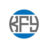 diseño de logotipo de letra kfy sobre fondo blanco. concepto de logotipo de círculo de iniciales creativas kfy. diseño de letras kfy. vector