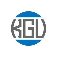 diseño de logotipo de letra kgu sobre fondo blanco. concepto de logotipo de círculo de iniciales creativas de kgu. diseño de letras kgu. vector