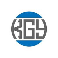 diseño de logotipo de letra kgy sobre fondo blanco. Concepto de logotipo de círculo de iniciales creativas de kgy. diseño de letras kgy. vector