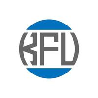 diseño de logotipo de letra kfv sobre fondo blanco. concepto de logotipo de círculo de iniciales creativas kfv. diseño de letras kfv. vector