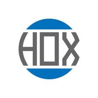 HOX letter logo design on white background. HOX creative initials circle logo concept. HOX letter design. vector