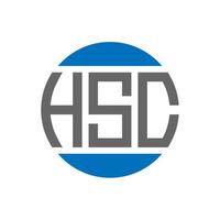 HSC letter logo design on white background. HSC creative initials circle logo concept. HSC letter design. vector