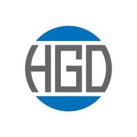 HGO letter logo design on white background. HGO creative initials circle logo concept. HGO letter design. vector