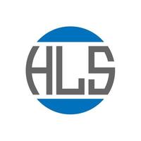 HLS letter logo design on white background. HLS creative initials circle logo concept. HLS letter design. vector
