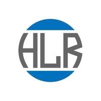 HLR letter logo design on white background. HLR creative initials circle logo concept. HLR letter design. vector