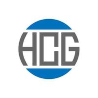 HCG letter logo design on white background. HCG creative initials circle logo concept. HCG letter design. vector