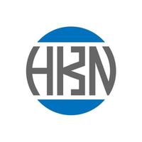 diseño de logotipo de letra hkn sobre fondo blanco. concepto de logotipo de círculo de iniciales creativas hkn. diseño de letras hkn. vector